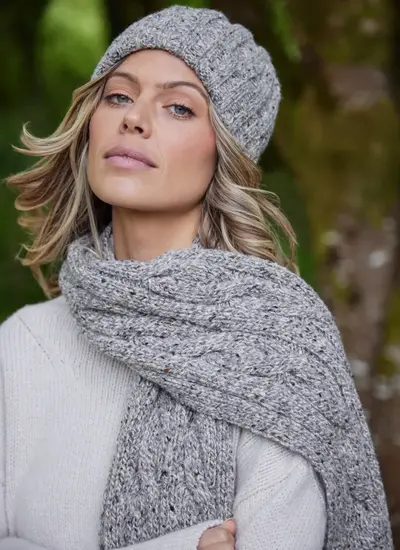 Fisherman Donegal Fleck Ribbed Beanie